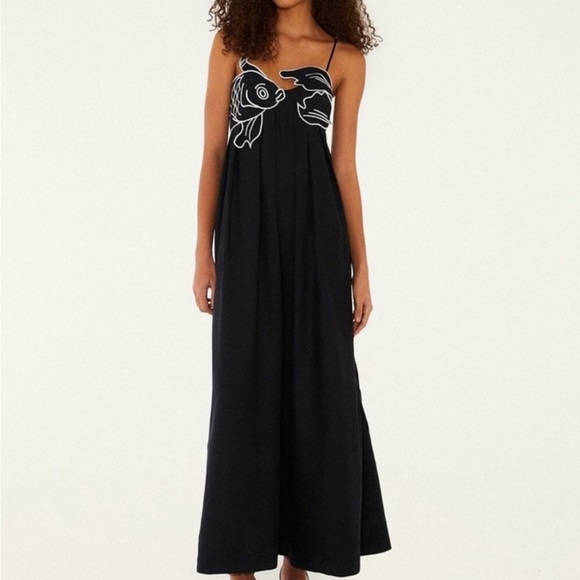 FARM Rio Dresses & Skirts - FARM Rio Black Fish Maxi Dress